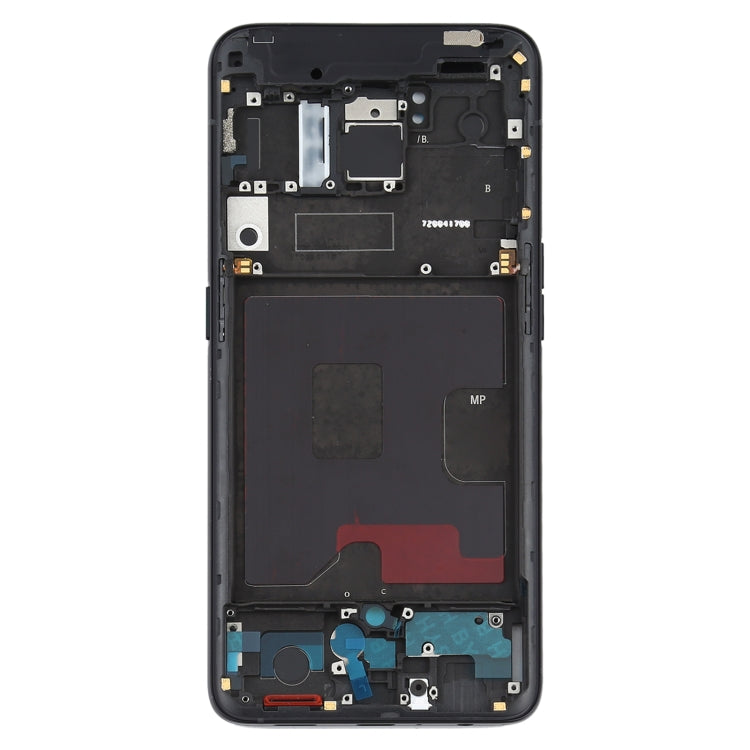 Front Housing LCD Frame Bezel Plate for OPPO Reno 5G/Reno 4G (Black)