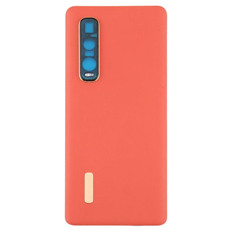 Orange Leather Battery Back Cover for OPPO Find X2 Pro CPH2025 PDEM30