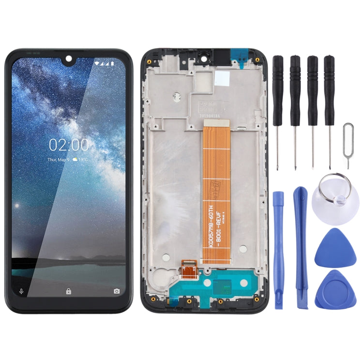 LCD Screen and Digitizer Full Assembly With Frame for Nokia 2.2 TA-1183 / TA-1179 / TA-1191 / TA-1188(Black)
