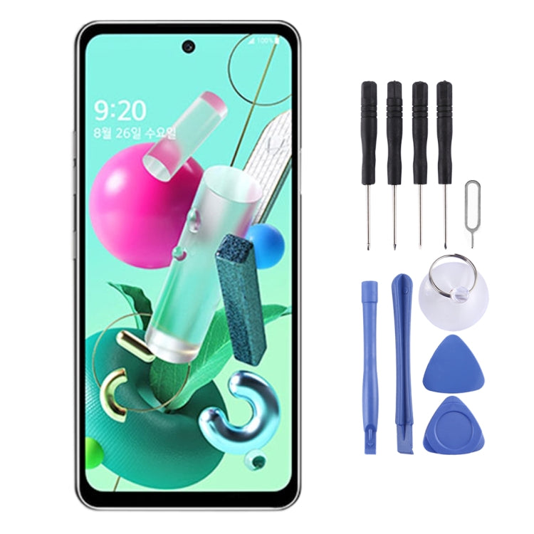LCD Screen and Digitizer Assembly with Frame for LG Q92 5G (Black)
