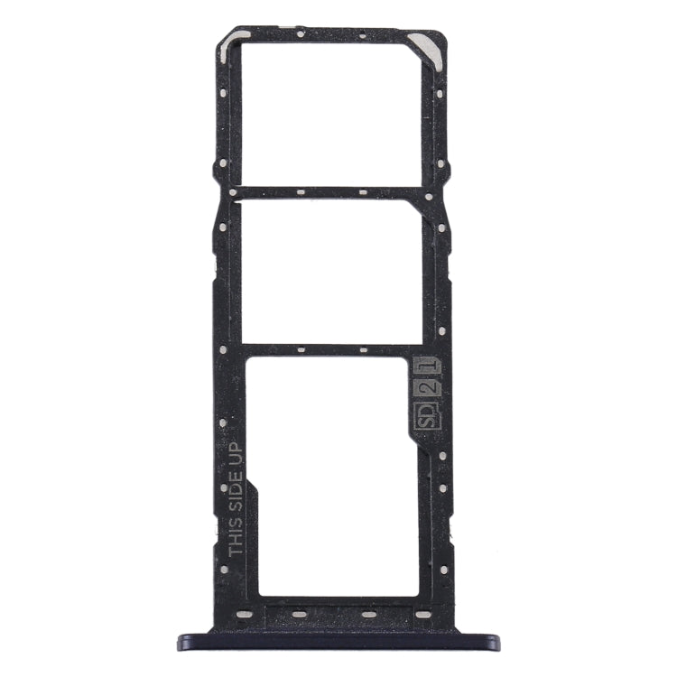 SIM Card Tray + Micro SD Card Tray Replacement Set for Motorola Moto E6 Plus/Moto E6s (2020) - Black