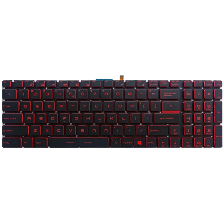 MSI Laptop Keyboard with Red Backlight (US Version)