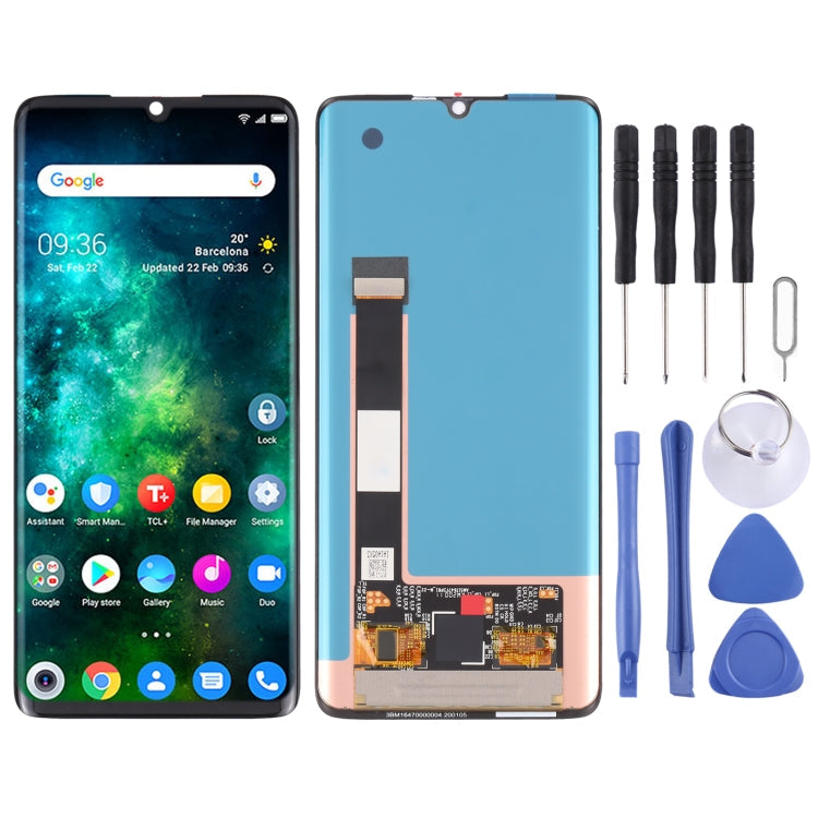 Black LCD Screen and Digitizer Full Assembly for TCL 10 Pro T799B 799H