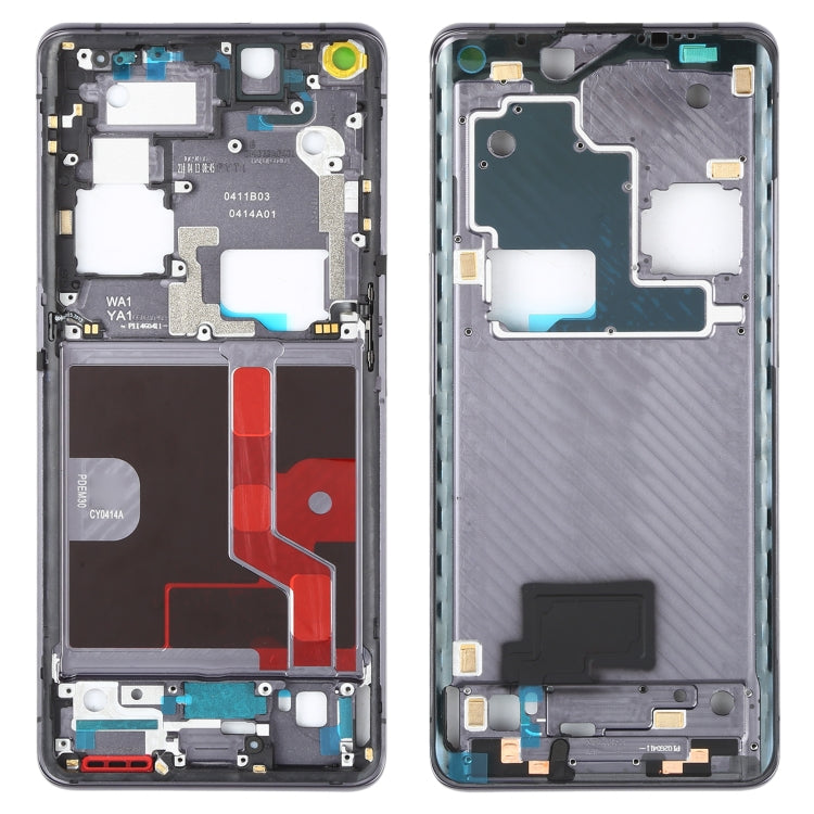 Front Housing LCD Frame Bezel Plate for OPPO Find X2 Pro CPH2025 PDEM30 (Black)