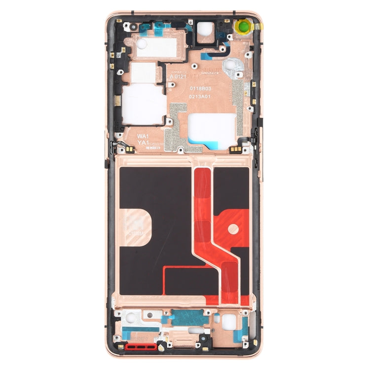 Front Housing LCD Frame Bezel Plate for OPPO Find X2 Pro CPH2025 PDEM30 (Gold)