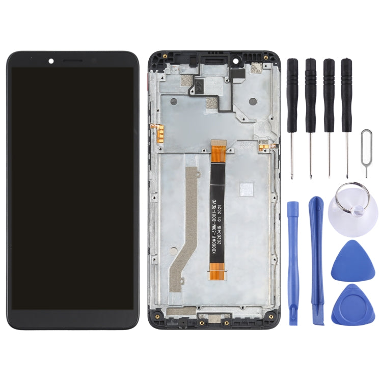 Replacement LCD Screen and Digitizer Assembly with Frame for Nokia C3 (Black)