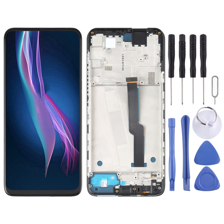 Motorola One Fusion+ PAKF0002IN Black LCD Screen and Digitizer Full Assembly with Frame