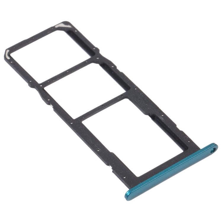 Green SIM Card Tray Set for Huawei Y7a with Micro SD Card Slot