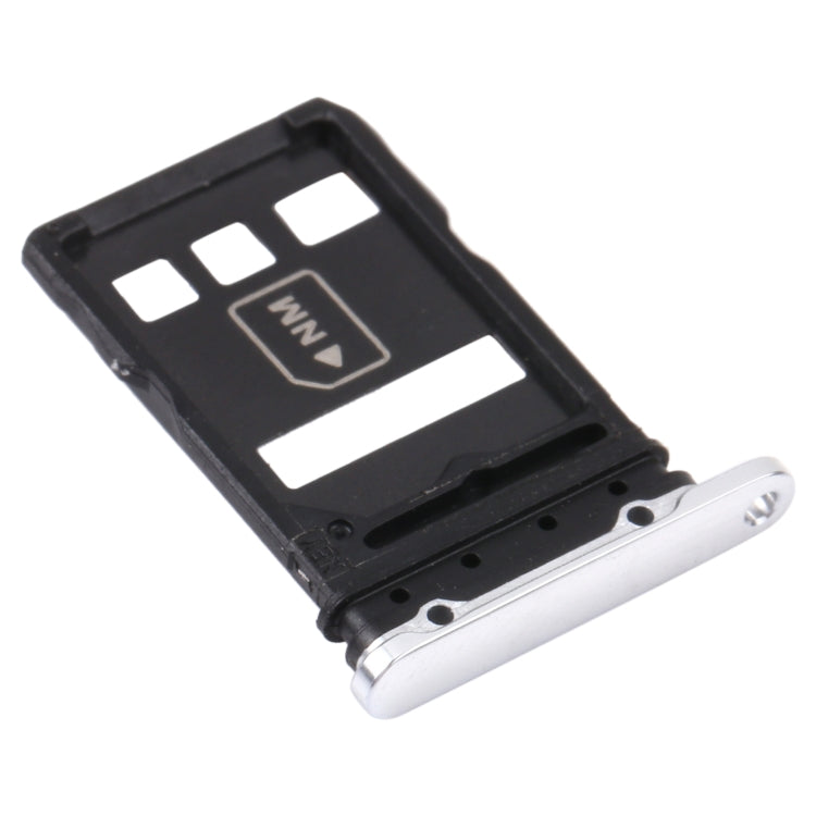 SIM Card Tray + NM Card Tray for Huawei P40 Pro+ (Silver)