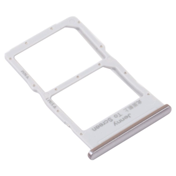 SIM Card Tray + NM Card Tray for Huawei Nova 7i (Silver)