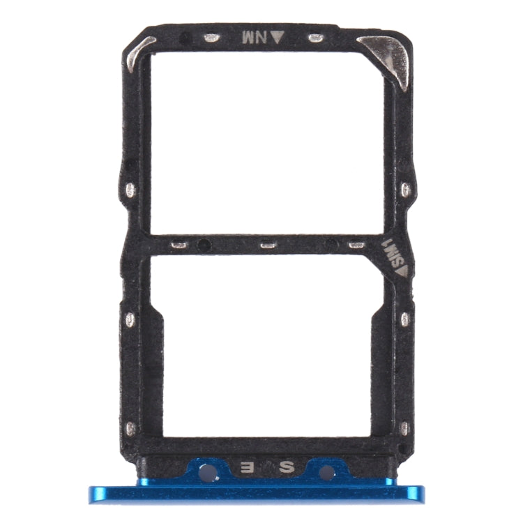 SIM Card Tray + NM Card Tray for Huawei Nova 5 Pro (Blue)