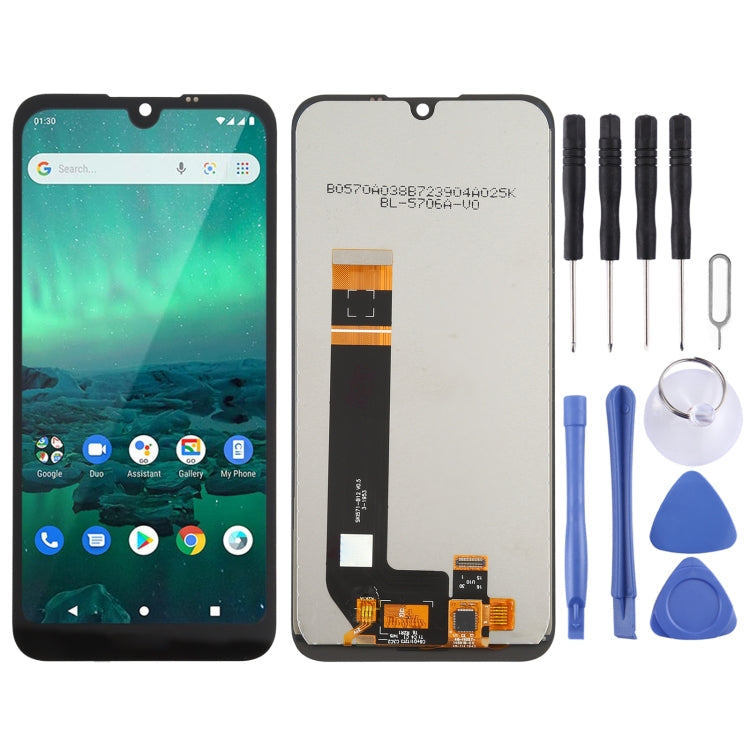 Full LCD Screen and Digitizer Assembly Replacement for Nokia 1.3 TA-1216 TA-1205 (Black)