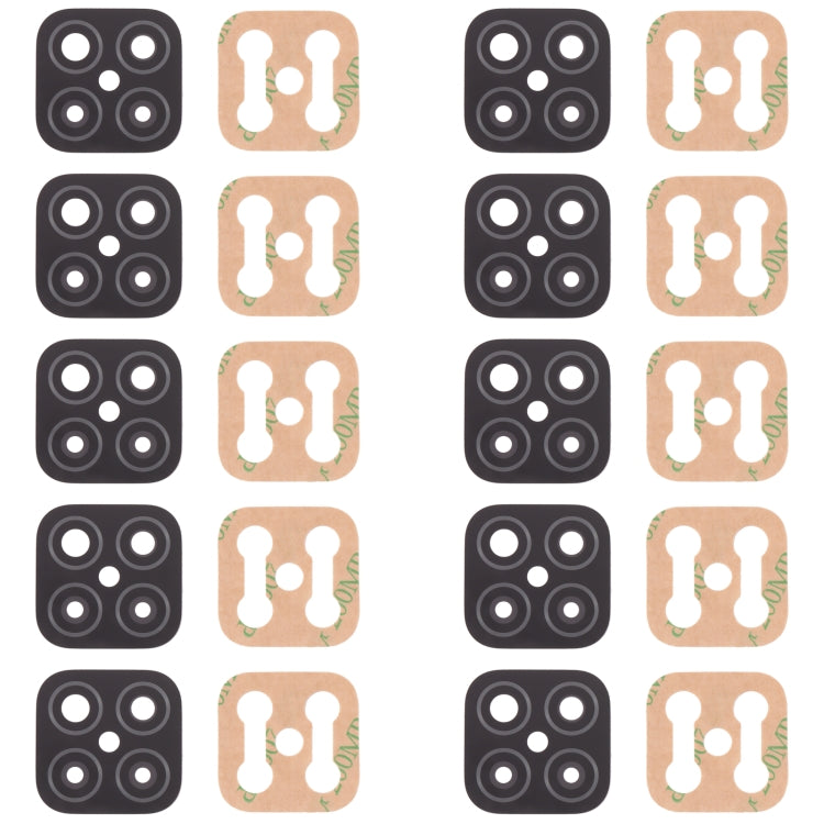 10-Piece Replacement Back Camera Lens for Huawei Nova 8 SE (Black)