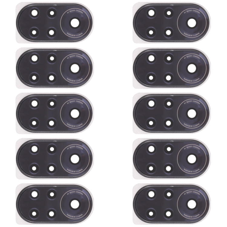 10 Pieces Black Camera Lens Covers for Huawei Nova 8 Pro 5G
