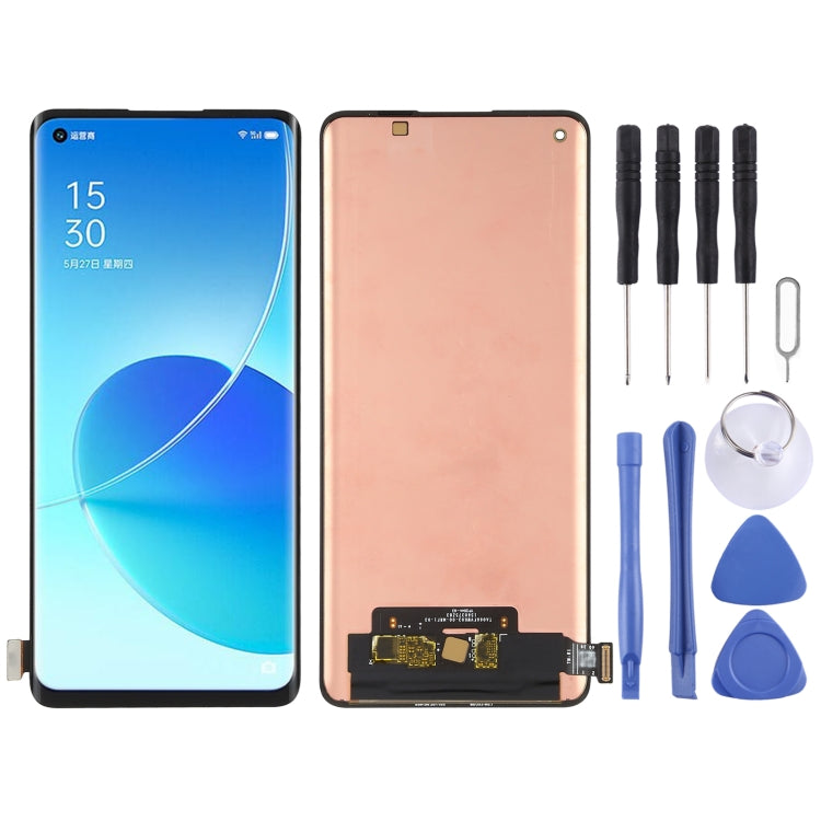 AMOLED LCD Screen and Digitizer Full Assembly for OPPO Reno6 Pro 5G / Reno6 Pro+ 5G