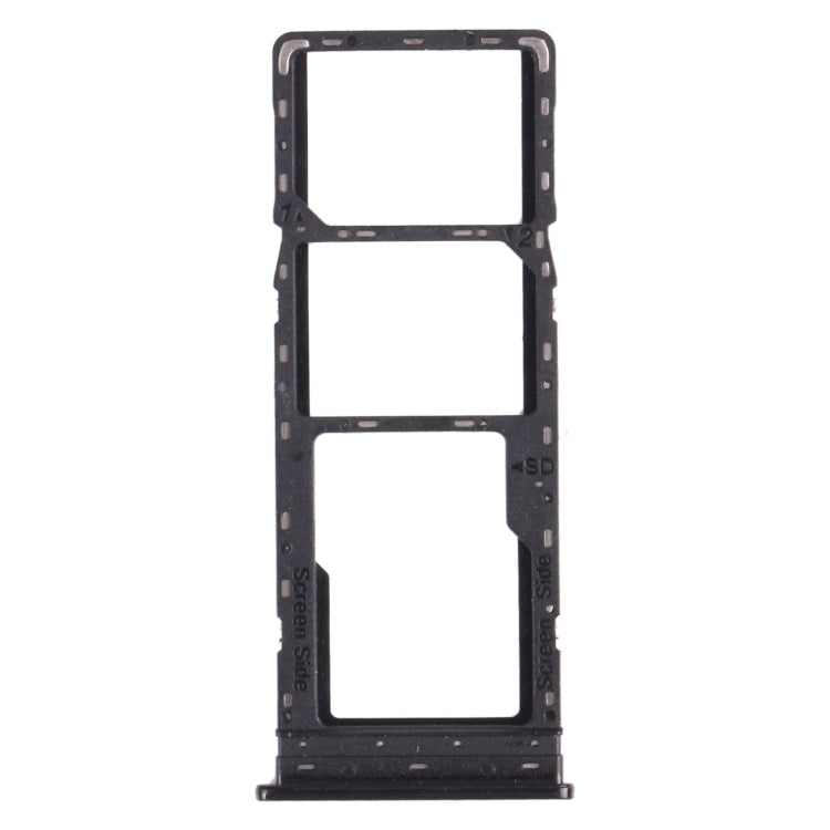 SIM Card Tray and Micro SD Card Tray Replacement for Tecno Spark 4 / Camon 12 KC2 KC8 CC7 (Black)
