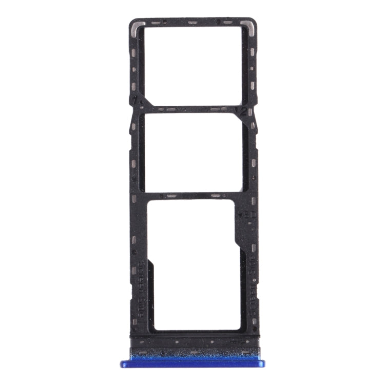SIM Card and Micro SD Card Tray Set for Tecno Spark 4 / Camon 12 KC2 KC8 CC7 (Blue)