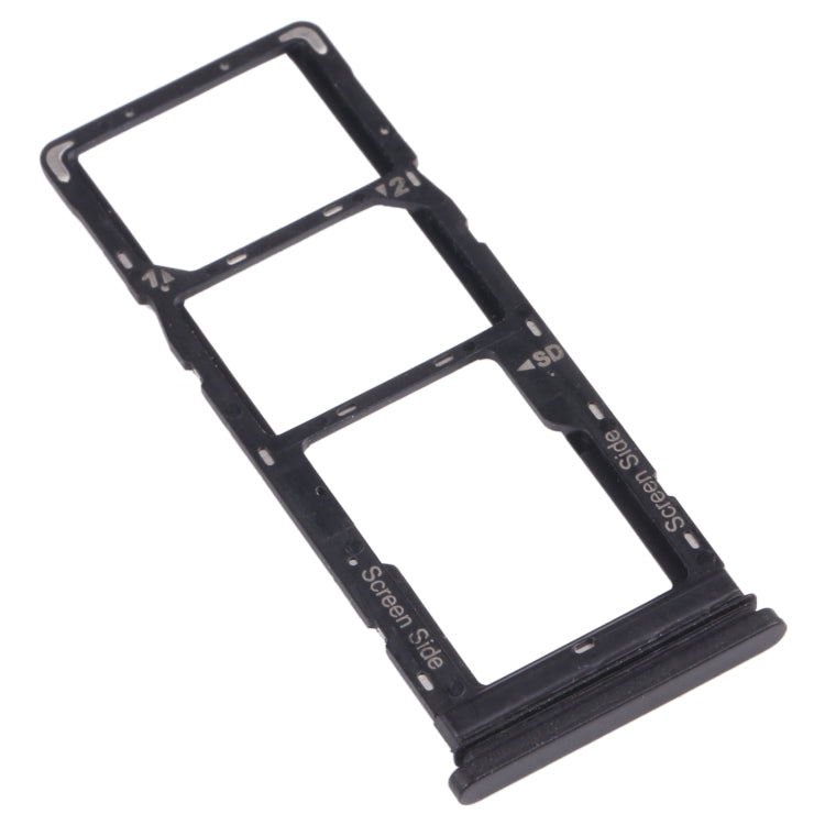 SIM Card Tray, Micro SD Card Tray for Tecno Pouvoir 4 Pro / Pouvoir 4 LC7 - Black