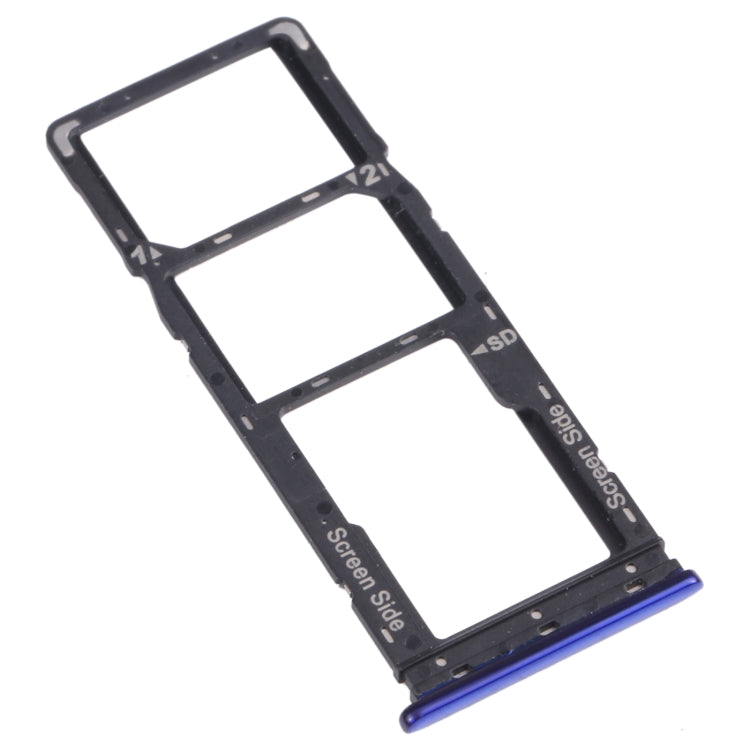 SIM Card Tray, SIM Card Tray, and Micro SD Card Tray Replacement for Tecno Camon 12 Air CC6 (Blue)