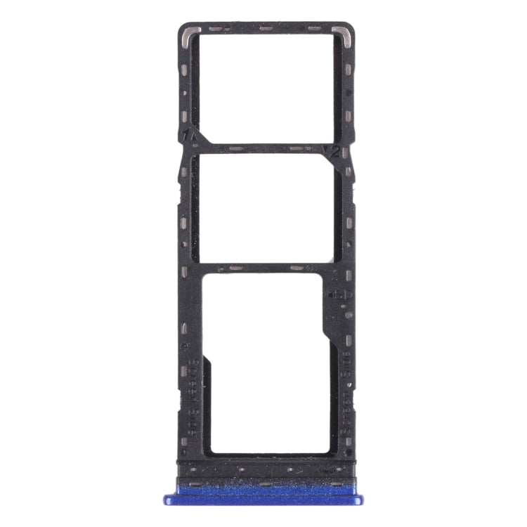 SIM Card Tray and Micro SD Card Tray Replacement Set for Tecno Spark 5 Air KD6a (Blue)