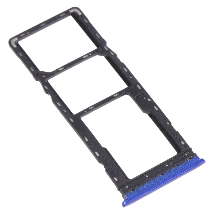 SIM Card Tray and Micro SD Card Tray Replacement Set for Tecno Spark 5 Air KD6a (Blue)