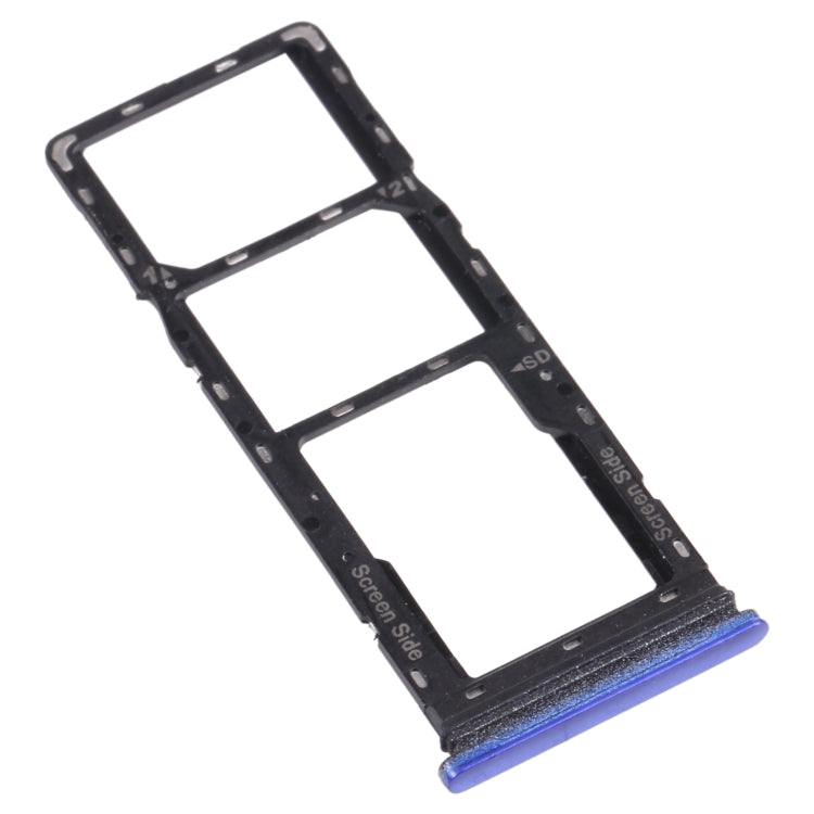 SIM Card Tray, SIM Card Tray, and Micro SD Card Tray Set for Tecno Spark 6 Air KE6 KE6J KF6 (Blue)