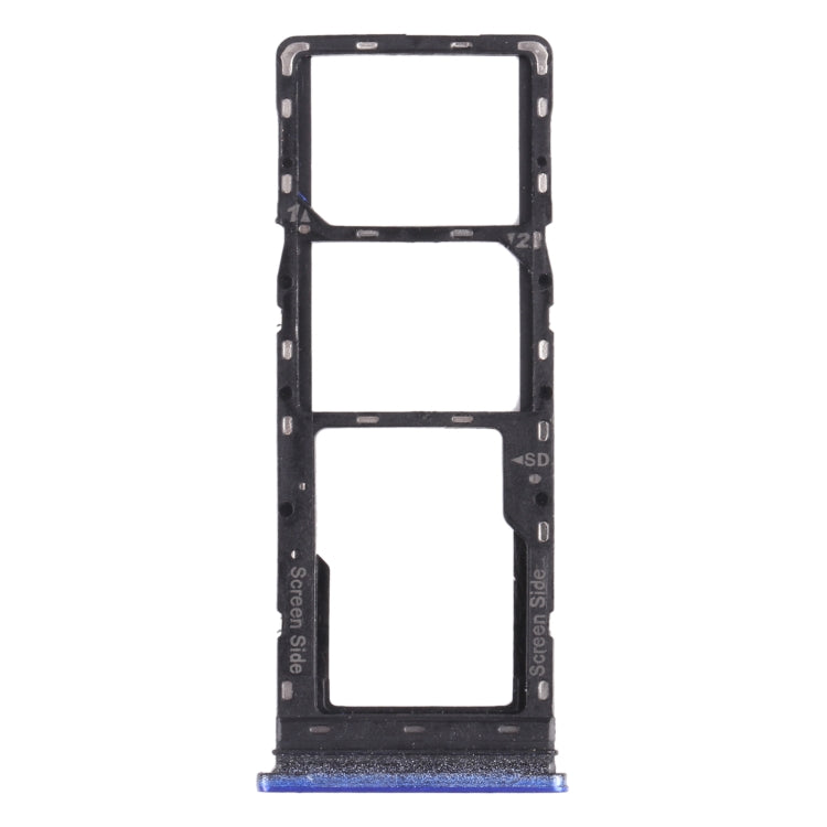 SIM Card Tray, SIM Card Tray, and Micro SD Card Tray Set for Tecno Spark 6 Air KE6 KE6J KF6 (Blue)