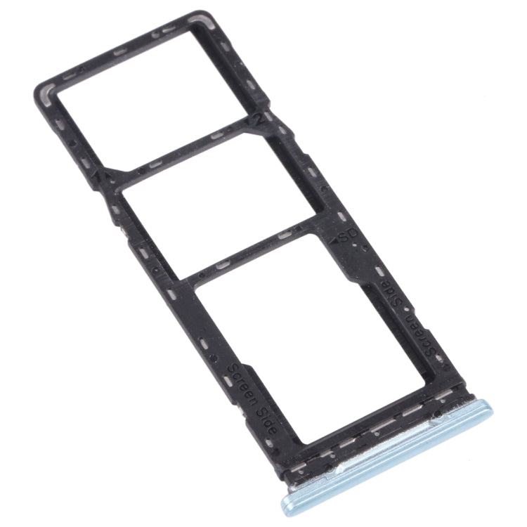 SIM Card Tray + Micro SD Card Tray Replacement Set for Infinix Hot 10s / Hot 10T X689B X689 X689C (Silver)