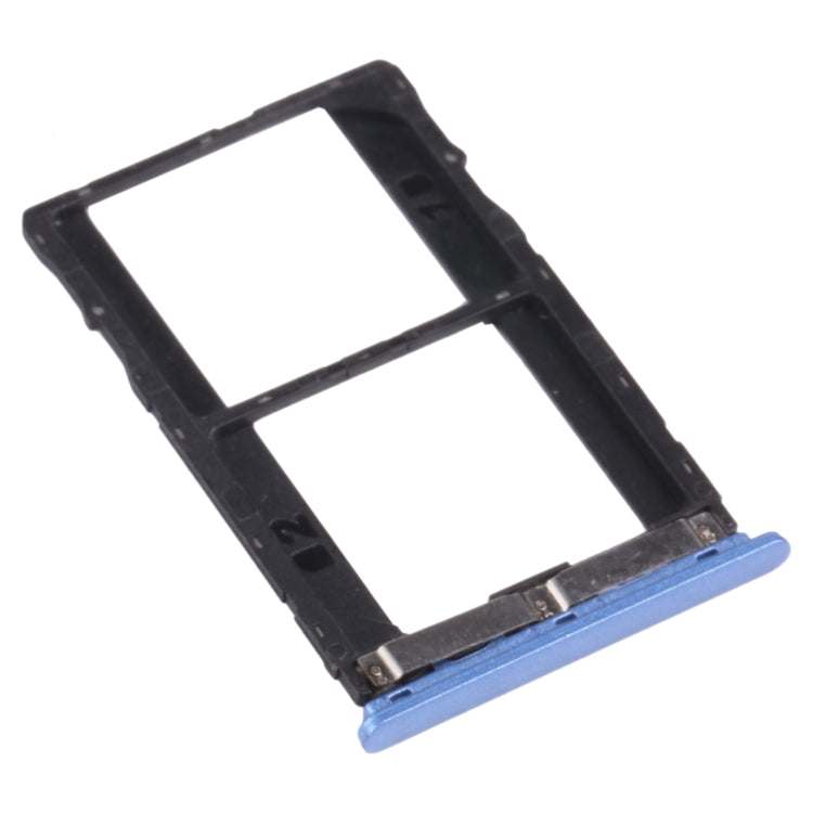 SIM Card and Micro SD Card Tray Replacement for Infinix Note 5 Stylus X605 (Blue)