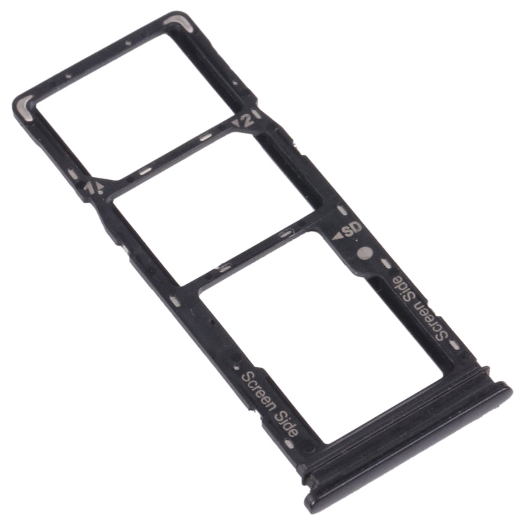SIM Card Tray, SIM Card Tray, and Micro SD Card Tray Set for Tecno Spark 5 Pro KD7 (Black)