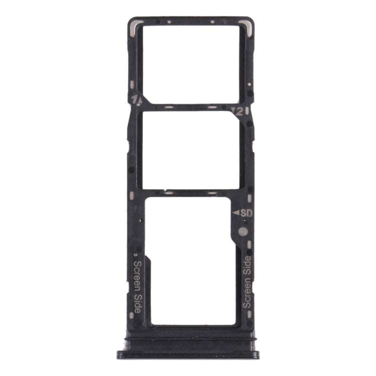 SIM Card Tray, SIM Card Tray, and Micro SD Card Tray Set for Tecno Spark 5 Pro KD7 (Black)