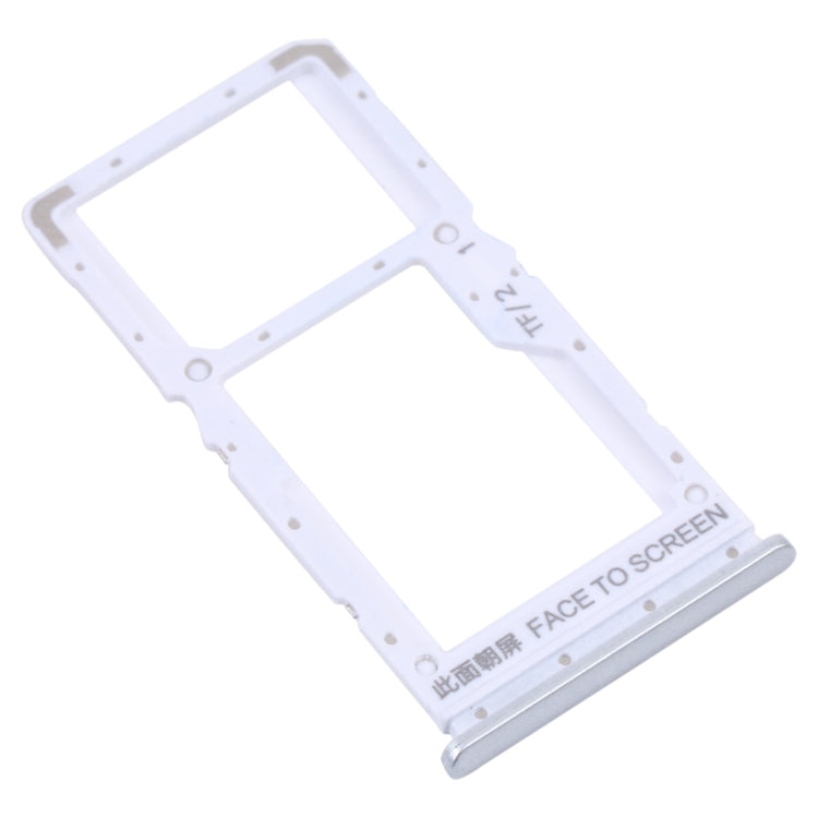 SIM Card Tray/Micro SD Card Tray Replacement for Xiaomi Redmi Note 10 5G / Poco M3 Pro 5G / Redmi Note 10T 5G M2103K19G M2103K19C M2103K19PG M2103K19PI(Silver)