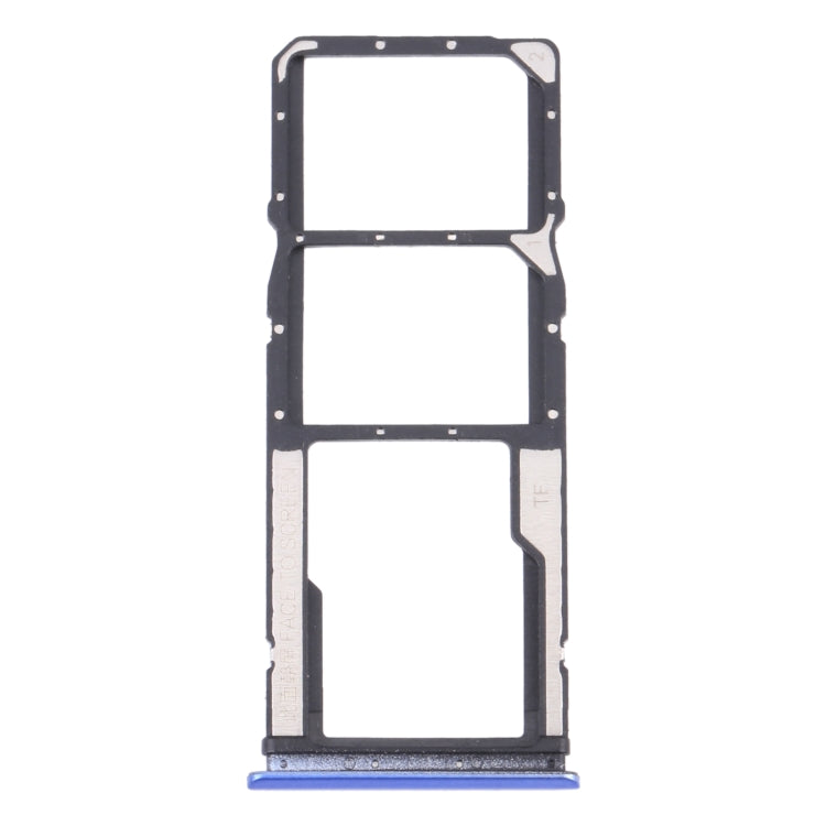SIM Card Tray Set for Xiaomi Redmi 9T 4G / Redmi Note 9 4G - Blue