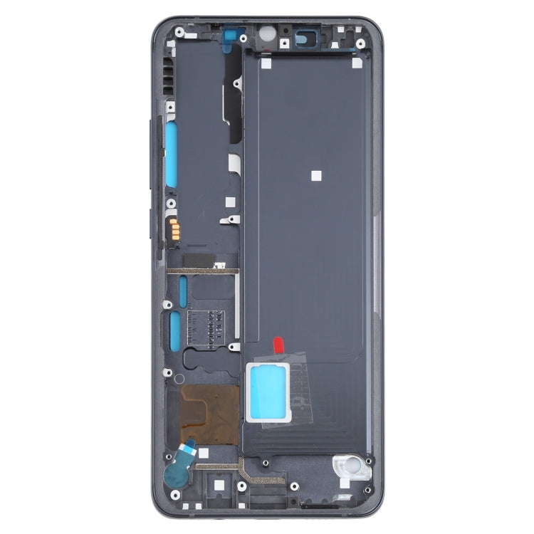 Front Housing LCD Frame Bezel Plate for Xiaomi Mi Note 10 Lite M2002F4LG, M1910F4G (Black) - Sleek and Durable Black Frame Upgrade