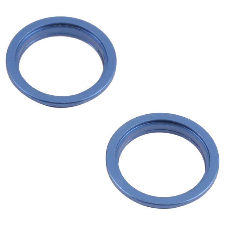 2-Pack Blue Metal Rear Camera Lens Protector Rings for iPhone 13