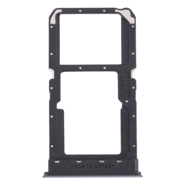 SIM Card Tray and Micro SD Card Tray Replacement Set for OPPO K7X, Realme V5, Realme Q2 PERM00 (Black)