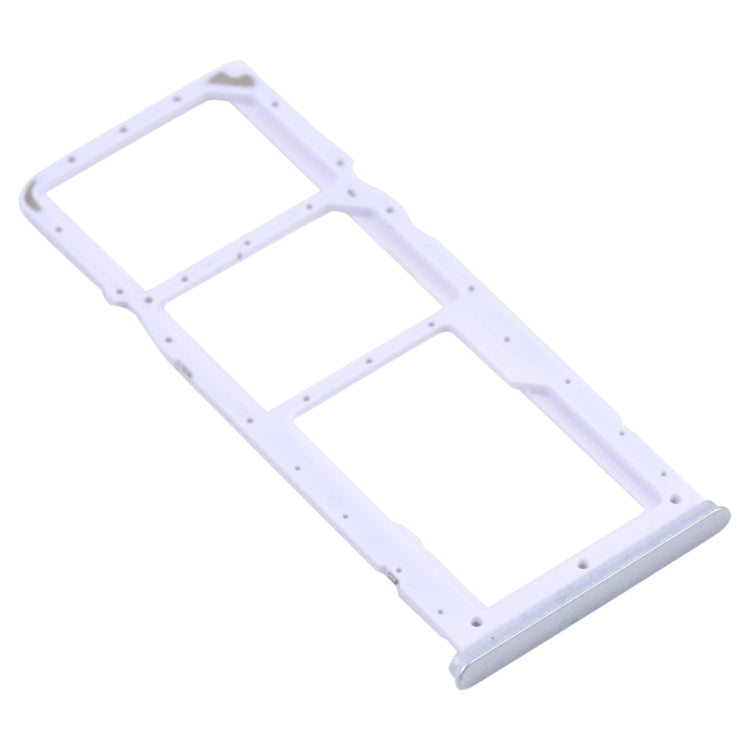 Triple Tray Set: SIM Card Tray, SIM Card Tray, and Micro SD Card Tray for OPPO Realme 7i (Global) (Silver)