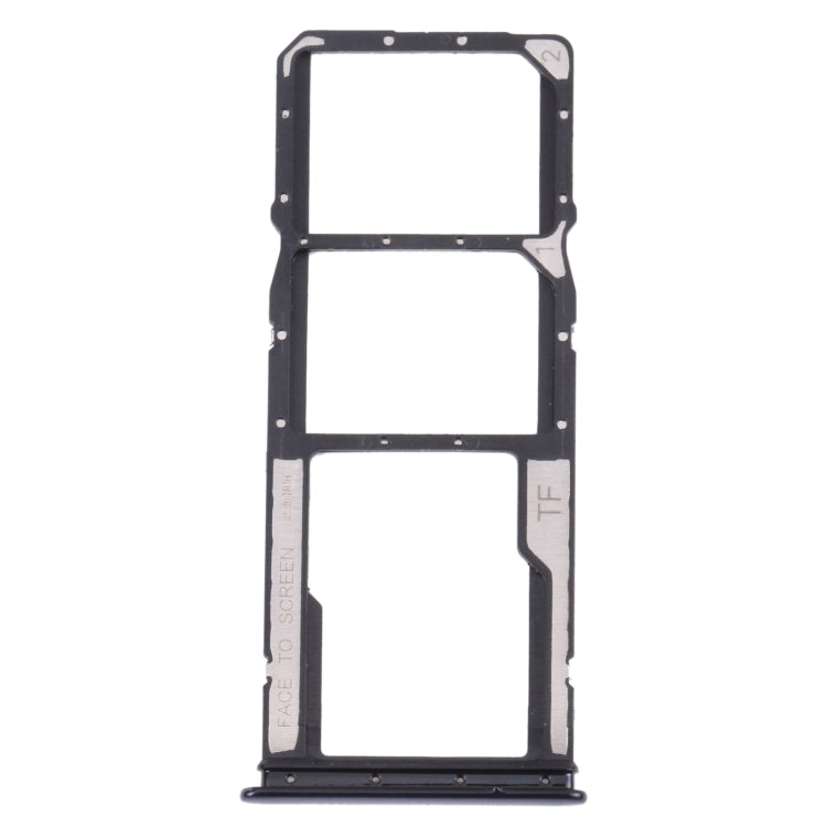 SIM Card Tray + Micro SD Card Tray Set for Xiaomi Redmi Note 10 4G / Redmi Note 10S - Black
