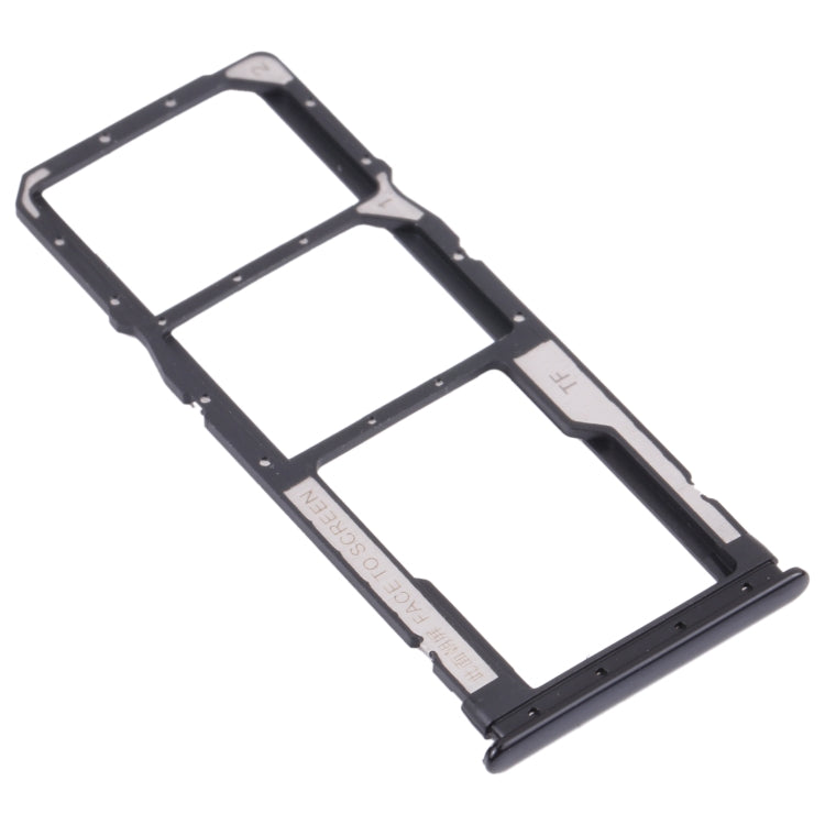 SIM Card Tray + Micro SD Card Tray Replacement Set for Xiaomi Redmi Note 10 Pro in Black