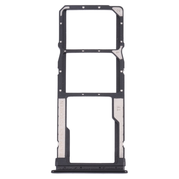 SIM Card Tray + Micro SD Card Tray Replacement Set for Xiaomi Redmi Note 10 Pro in Black