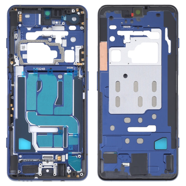 Front Housing LCD Frame Bezel Plate for Xiaomi Black Shark 4 / Black Shark 4 Pro (Blue)