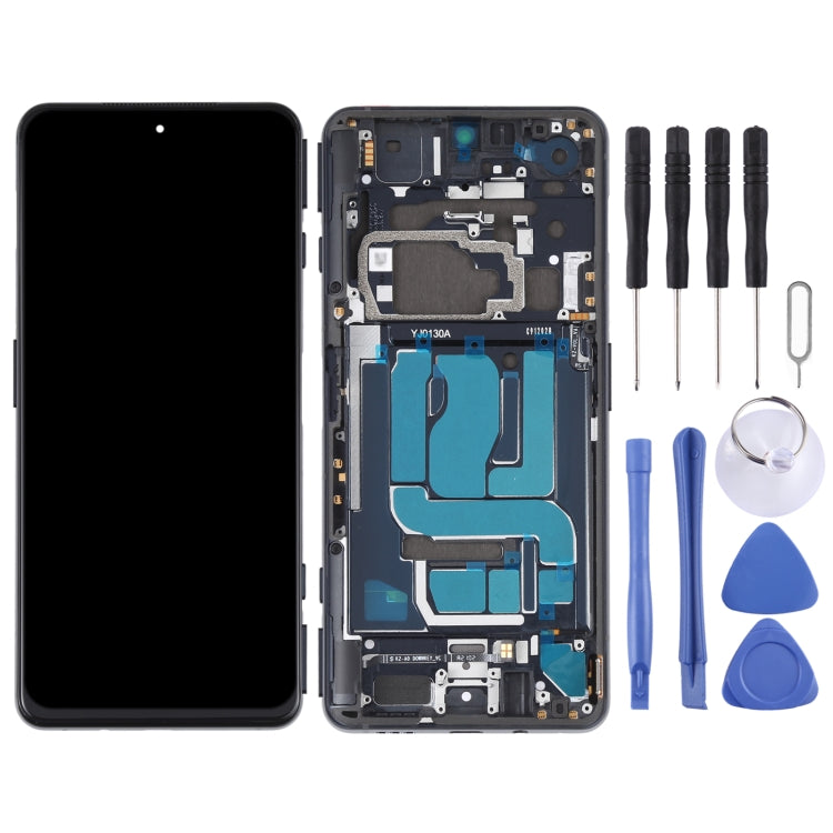 LCD Screen and Digitizer Assembly With Frame for Xiaomi Black Shark 4 / Black Shark 4 Pro - Black