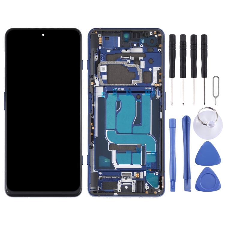 LCD Display and Touch Screen Assembly With Frame for Xiaomi Black Shark 4 / Black Shark 4 Pro SHARK PRS-H0, SHARK PRS-A0(Blue)