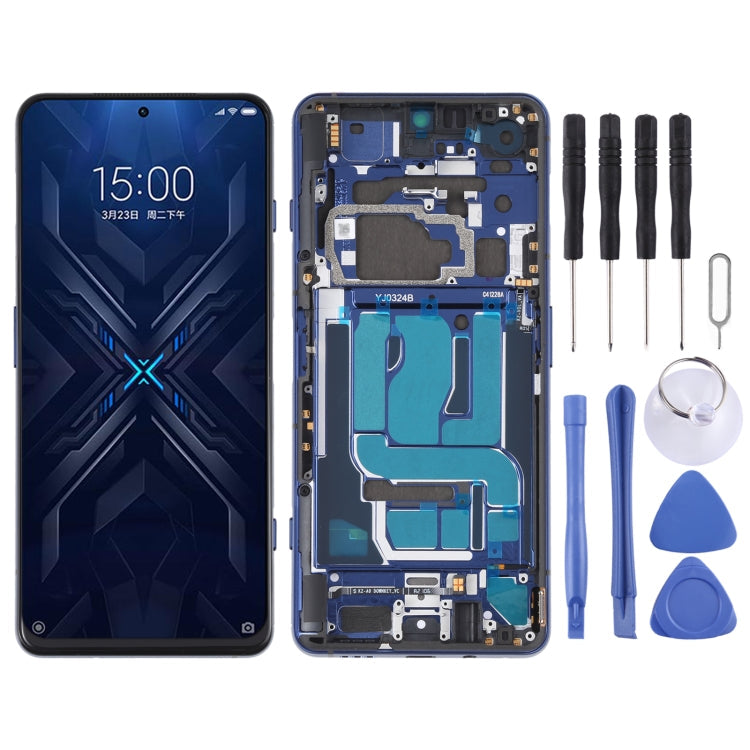 LCD Display and Touch Screen Assembly With Frame for Xiaomi Black Shark 4 / Black Shark 4 Pro SHARK PRS-H0, SHARK PRS-A0(Blue)