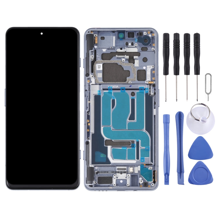 Full Assembly LCD Screen and Digitizer with Frame for Xiaomi Black Shark 4 / Black Shark 4 Pro (Silver)