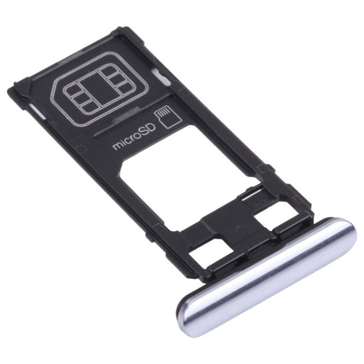 SIM Card Tray + Micro SD Card Tray for Sony Xperia 1 / Xperia XZ4 (Grey)