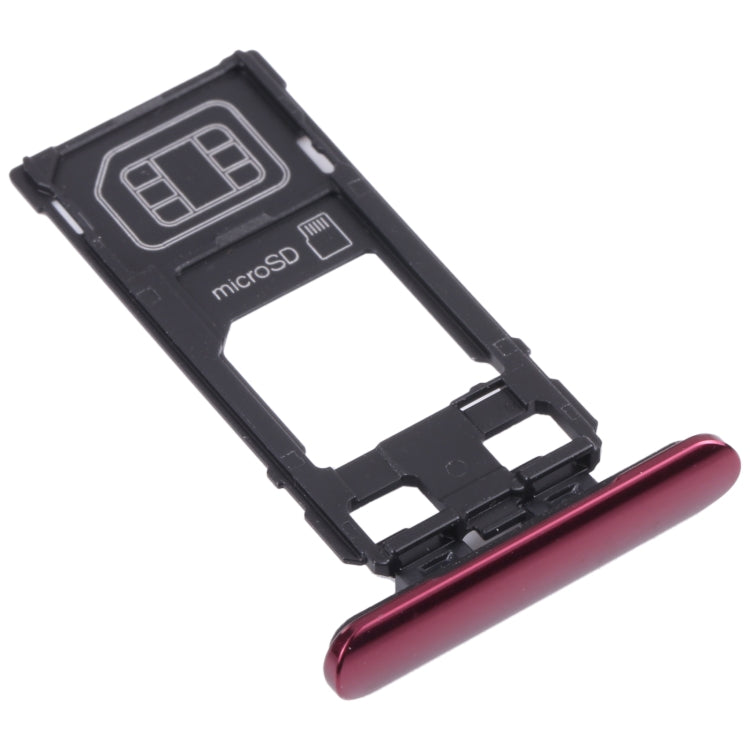 SIM Card Tray + Micro SD Card Tray for Sony Xperia 5 (Red)