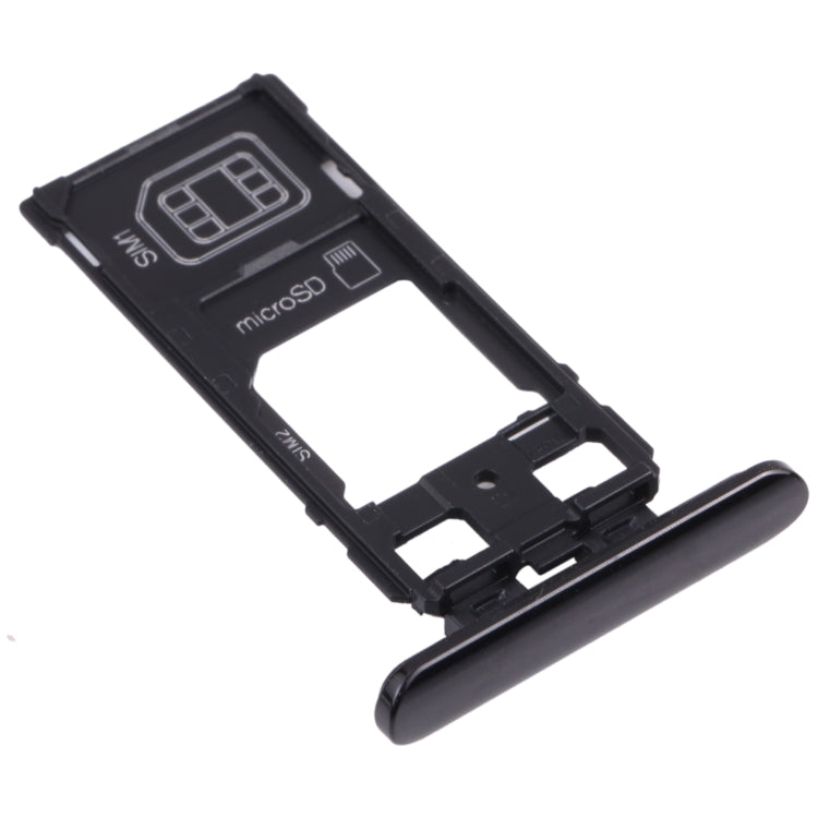 SIM Card Tray and Micro SD Card Tray Set for Sony Xperia 5 (Black)