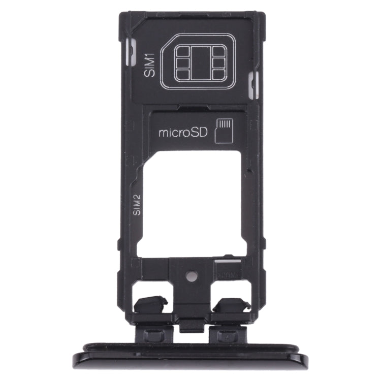 SIM Card Tray and Micro SD Card Tray Set for Sony Xperia 5 (Black)