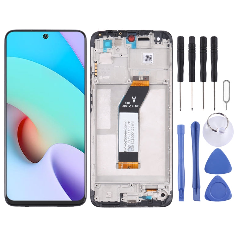 Full LCD Screen and Digitizer Assembly With Frame for Xiaomi Redmi 10 21061119AG